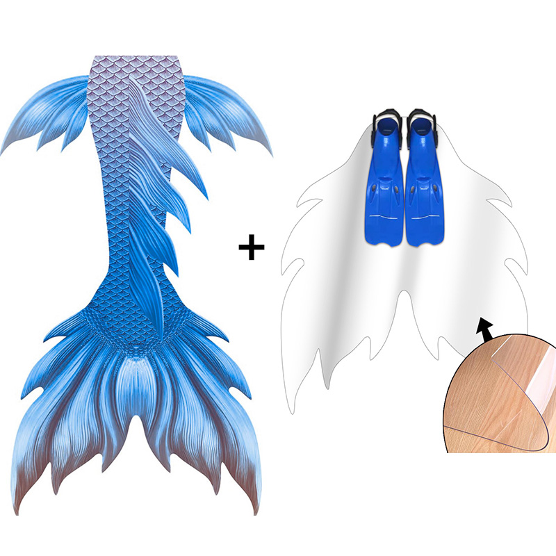 Desain Baru Warna Biru Kulit E - Swim Fins ulasan dan harga