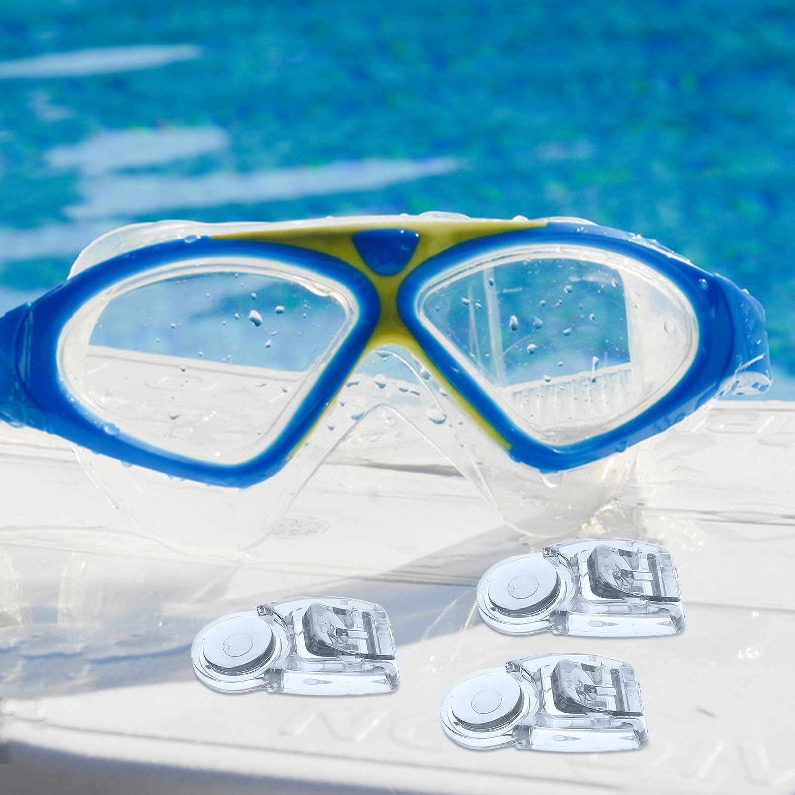 Goggles Swim - 4 buah gesper kacamata renang universal,