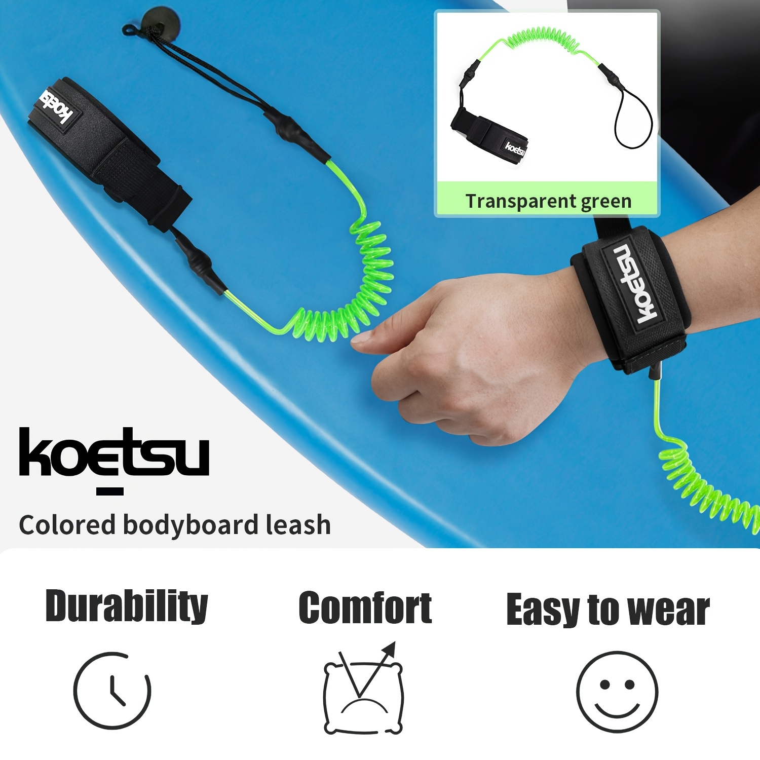 KOETSU Bodyboard Leash, Tali P - Surfboard Leash ulasan dan harga
