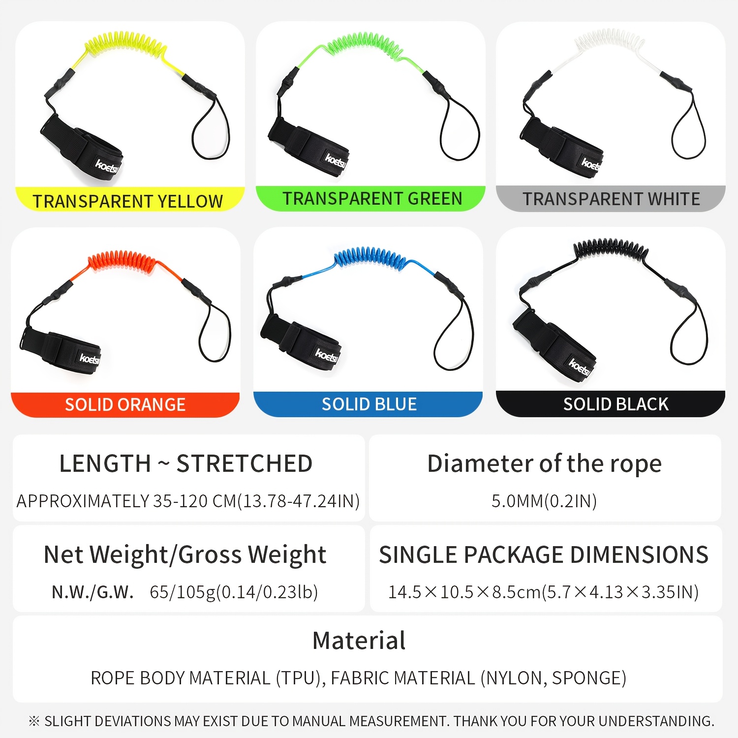 KOETSU Bodyboard Leash, Tali P - Surfboard Leash ulasan dan harga