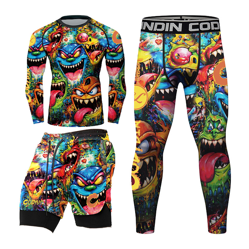 Kaos Rashguard Pria dengan Mot - Rash Guard ulasan dan harga