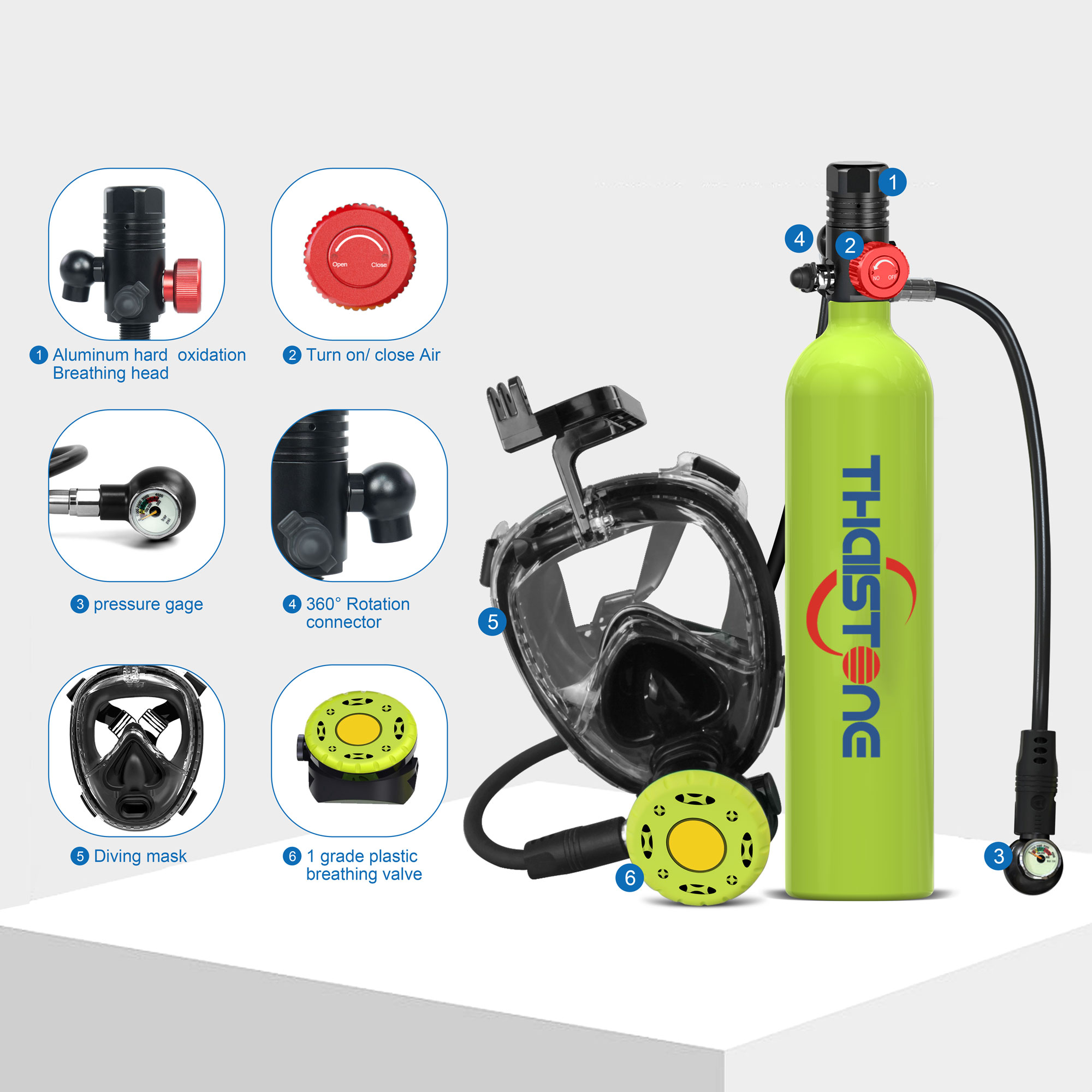Tangki Oksigen Scuba THAISTONE - Diving Mask ulasan dan harga
