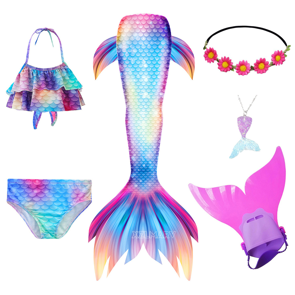 Kostum Putri Duyung Ariel untu - Flippers Swimming ulasan dan harga