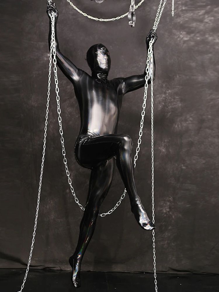 M-4XL Catsuit PVC Wet Look War - Wetsuit Men ulasan dan harga