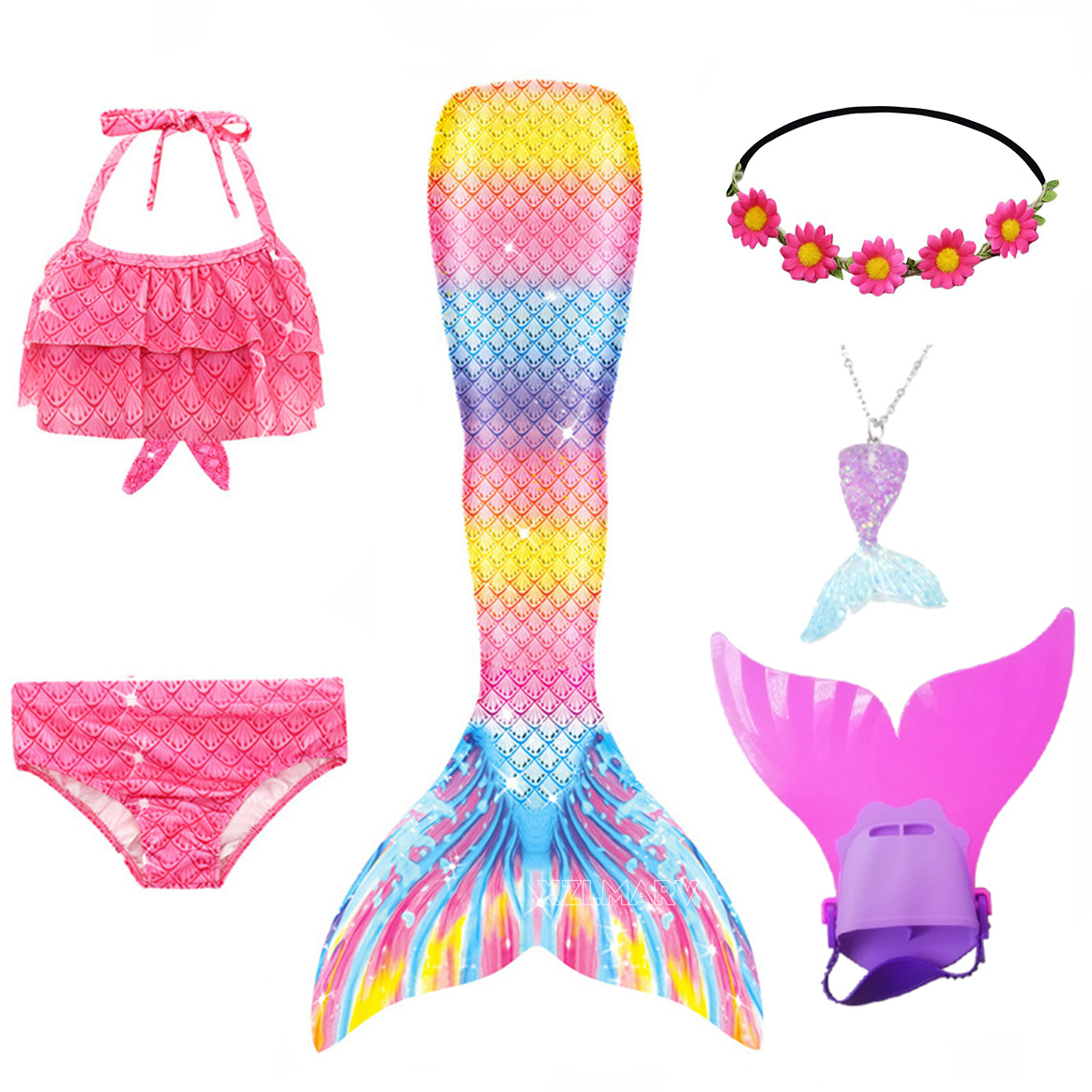 6 Buah/Set Kostum Putri Duyung - Flippers Swimming ulasan dan harga