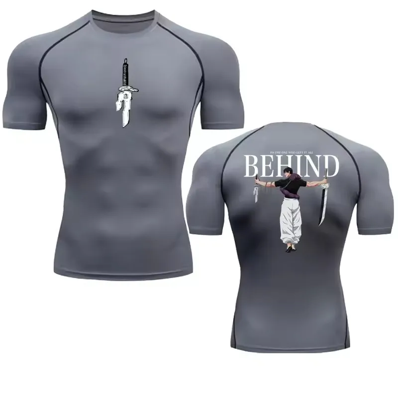 Kaos Kompresi Anime Pria, Moti - Rash Guard ulasan dan harga