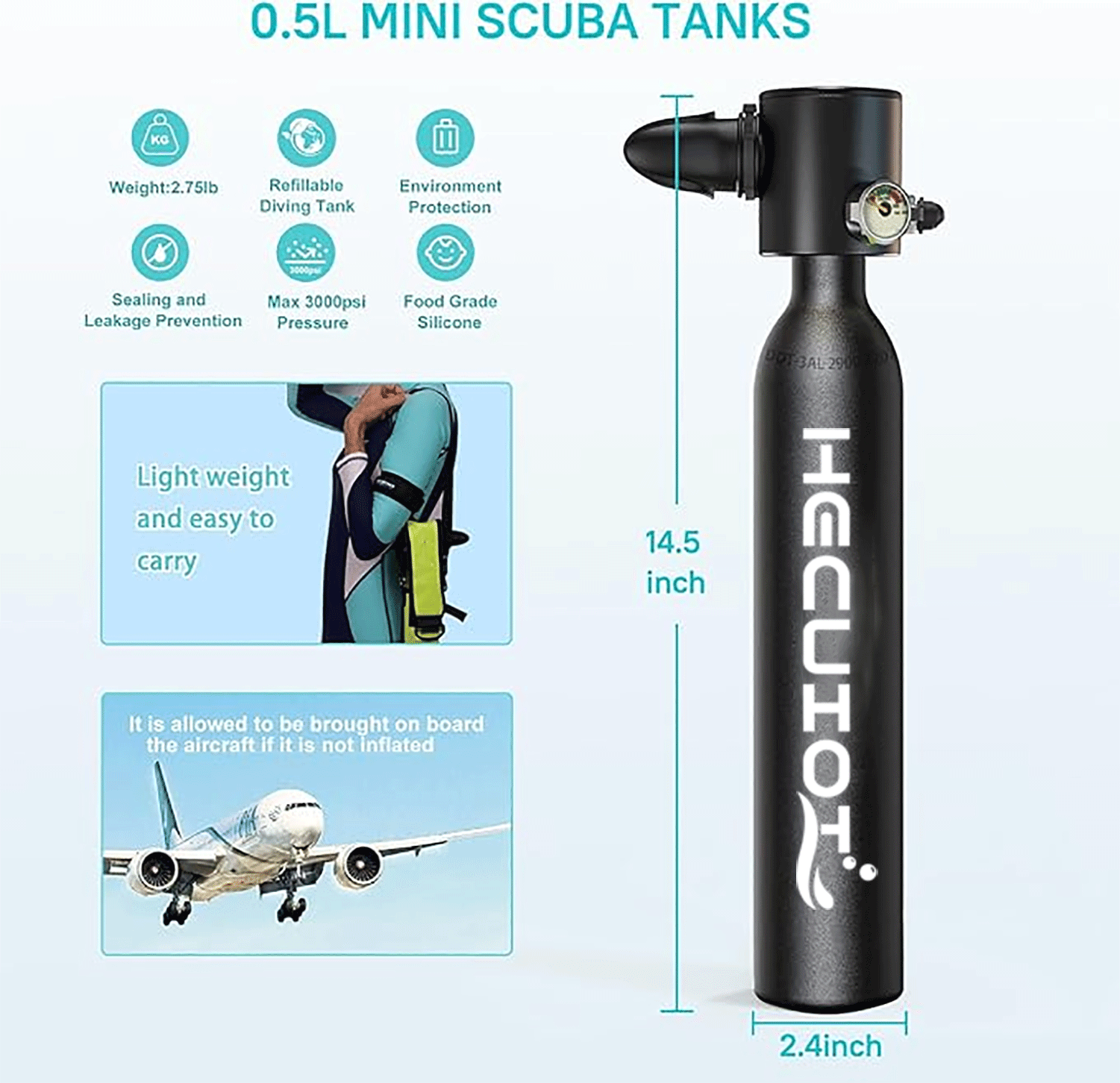 HECUIOI Peralatan Menyelam Tan - Snorkel Set ulasan dan harga