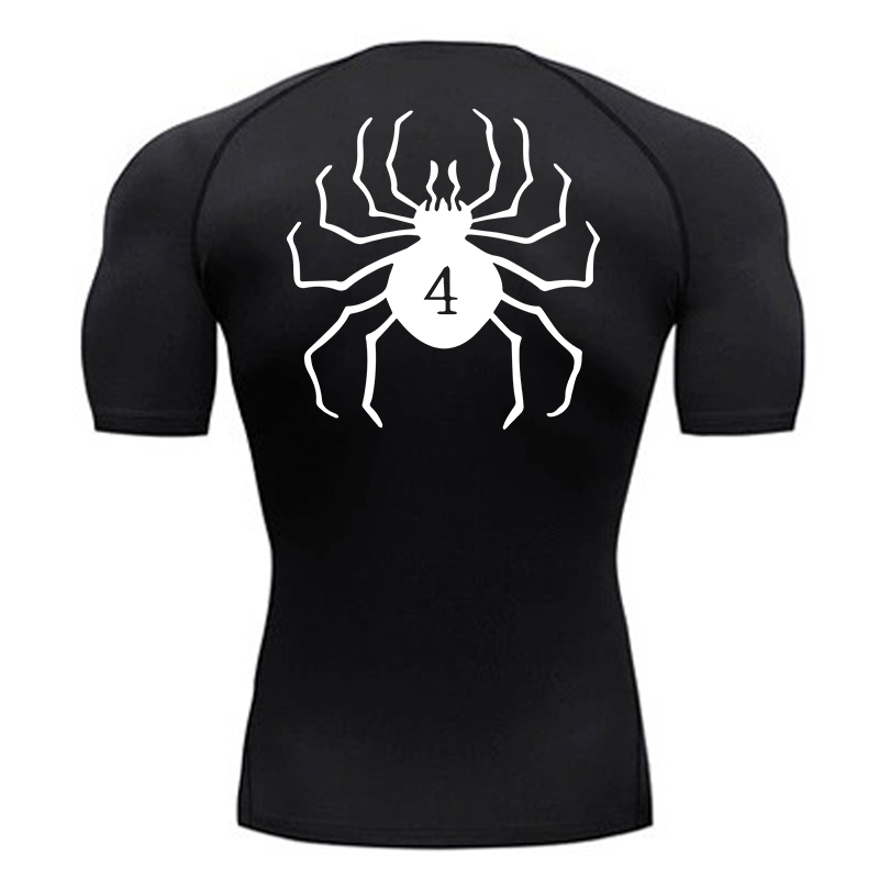 Kaus kompresi motif laba-laba  - Rash Guard ulasan dan harga