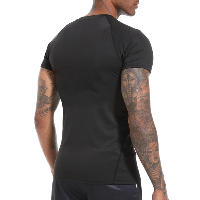 Kaos Kompresi Pria Bermotif, L - Rash Guard ulasan dan harga