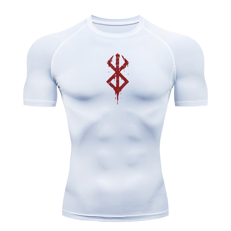 Kaos Kompresi Pria Bermotif, L - Rash Guard ulasan dan harga
